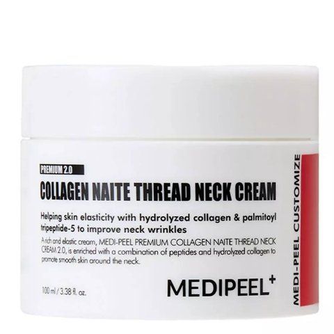 Підтягуючий крем для шиї антивіковий з пептидами та колагеном MEDIPEEL Premium 3.0 Collagen Naite Thread Neck Cream 8006 фото